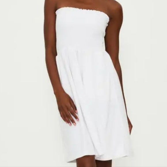 Beach Riot Lilee Strapless Smocked Cover-Up Dress - Picture 1 of 10